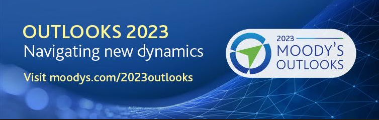 Moody’s outlook for banks globally in 2023 is stable as rising interest margins and strong balance