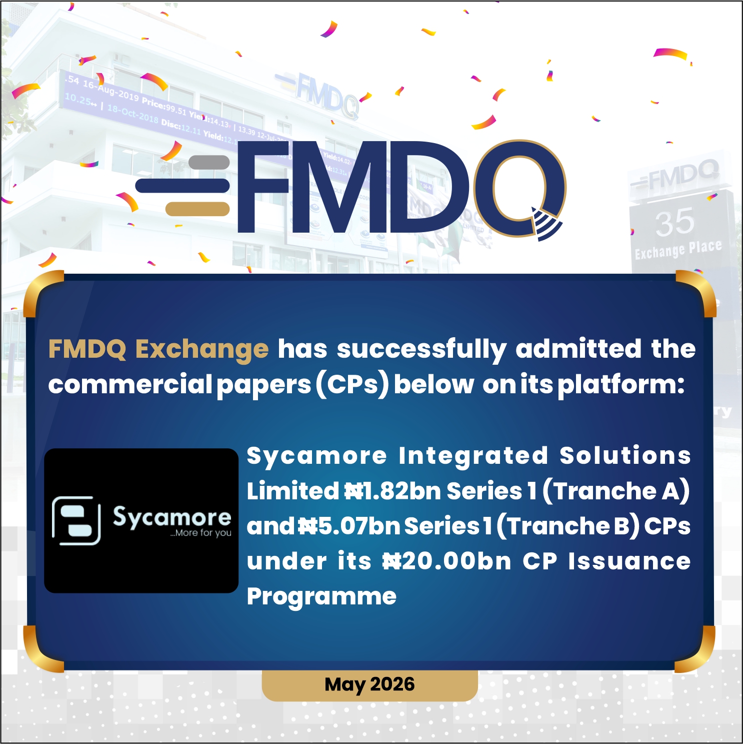 Sycamore Integrated Solutions Limited Quotes ₦7.03 Billion on FMDQ Exchange